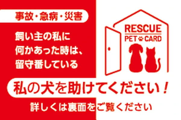 Rescue Pet Card いぬ用カード表面